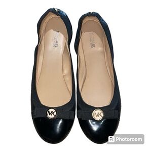 Michael Kors Black Leather Ballet Flats
